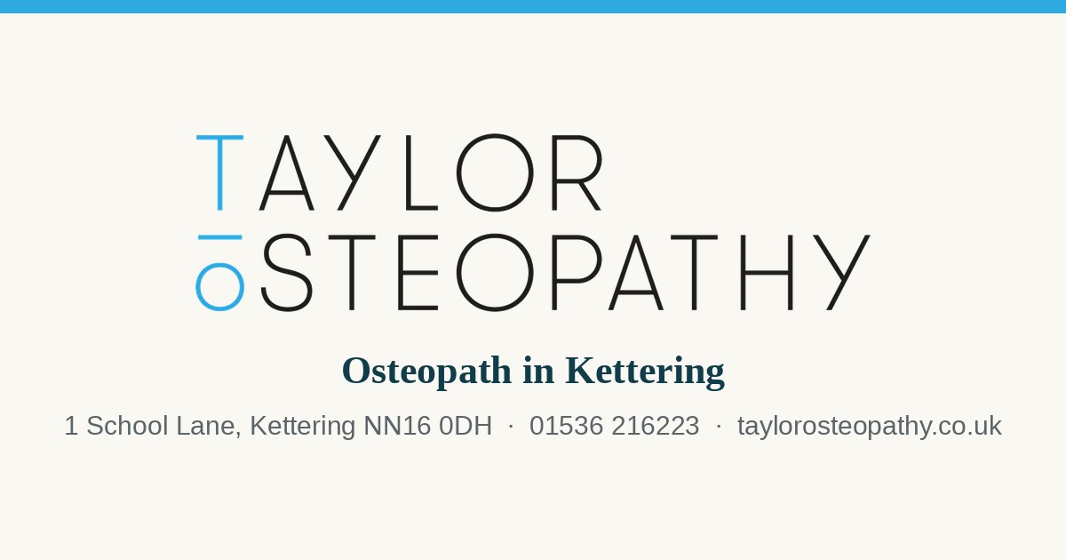 Taylor Osteopathy — osteopath in Kettering, 1 School Lane (branded graphic)